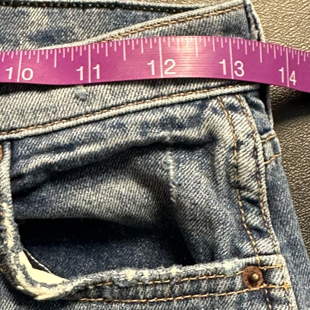 GRLFRND Naomi High Rise Distressed Straight Leg Jeans Light Wash Size 27 - Picture 8 of 10